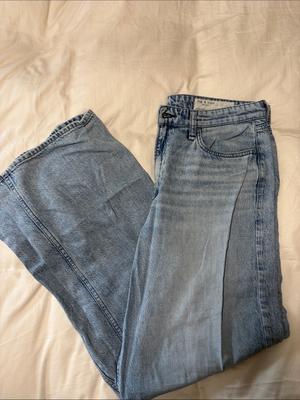 rag & bone Cloud Lori Wide Leg Jeans